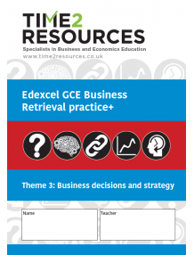 Edexcel GCE Business Theme 3 Business Objectives and Strategy Retrieval Practice+ Workbook (pack of 10)